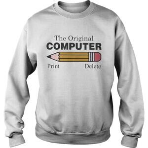 Pencil The Original Computer Print Delete Sweatshirt